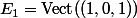 E_1=\operatorname{Vect}((1,0,1))