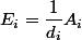 E_i=\dfrac1{d_i}A_i