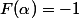 F(\alpha)=-1