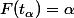 F(t_\alpha)=\alpha