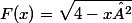 F(x)=\sqrt{4-x²}