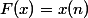 F(x)=x(n)