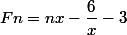 Fn=nx-\dfrac{6}{x}-3