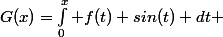 G(x)=\int_0^x f(t) sin(t) dt 