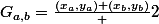 G_{a,b}=\frac{(x_a,y_a)+(x_b,y_b)} {2}