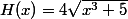 H(x)=4\sqrt{x^3+5}