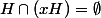 H\cap(xH)=\emptyset