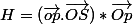 H=(\vec{op}.\vec{OS})*\vec{Op}