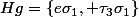 Hg=\{e\sigma_1, \tau_3\sigma_1\}