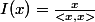 I(x)=\frac{x}{<x,x>}