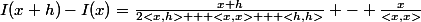 I(x+h)-I(x)=\frac{x+h}{2<x,h> + <x,x> + <h,h>} - \frac{x}{<x,x>}