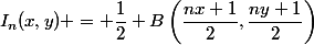 I_n(x,y) = \dfrac12 B\left(\dfrac{nx+1}{2},\dfrac{ny+1}{2}\right)