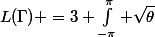 L(\Gamma) =3 \int^{\pi}_{-\pi} \sqrt{\theta&sup2;+1} d\theta