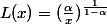 L(x)=(\frac{\alpha}{x})^{\frac{1}{1-\alpha}