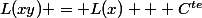 L(xy) = L(x) + C^{te}