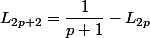 L_{2p+2}=\dfrac{1}{p+1}-L_{2p}