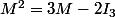 M^2=3M-2I_3