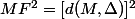 MF^2=[d(M,\Delta)]^2