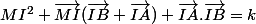 MI^2+\vec{MI}(\vec{IB}+\vec{IA})+\vec{IA}.\vec{IB}=k