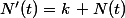 N'(t)=k\, N(t)