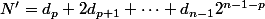 N'=d_p+2d_{p+1}+\cdots+d_{n-1}2^{n-1-p}