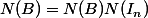 N(B)=N(B)N(I_n)