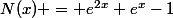 N(x) = e^2^x+e^x-1