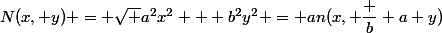 N(x, y) = \sqrt {a^2x^2 + b^2y^2} = an(x, \dfrac b a y)