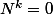 N^k=0