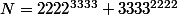 N=2222^{3333}+3333^{2222}