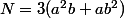 N=3(a^2b+ab^2)