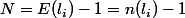 N=E(l_i)-1=n(l_i)-1