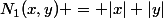 N_1(x,y) = |x|+|y|