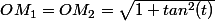 OM_1=OM_2=\sqrt{1+tan^2(t)}