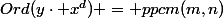 Ord(y\cdot x^d) = ppcm(m,n)