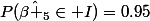 P(\hat{\beta _{5}}\in I)=0.95