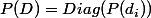 P(D)=Diag(P(d_i))