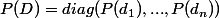 P(D)=diag(P(d_1),...,P(d_n))