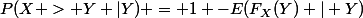 P(X > Y |Y) = 1 -E(F_X(Y) | Y)