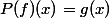 P(f)(x)=g(x)