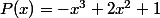P(x)=-x^3+2x^2+1