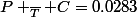 P _{\bar{T}} C}=0.0283