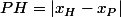 PH=|x_H-x_P|