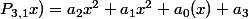 P_{3,1}x)=a_2x^2+a_1x^2+a_0(x)+a_3