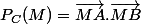 P_{C}(M)=\vec{MA}.\vec{MB}