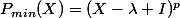 P_{min}(X)=(X-\lambda I)^p