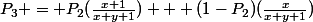 P_3 = P_2(\frac{x+1}{x+y+1}) + (1-P_2)(\frac{x}{x+y+1})