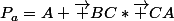 P_a=A+\overrightarrow {BC}*\overrightarrow {CA}