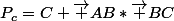 P_c=C+\overrightarrow {AB}*\overrightarrow {BC}