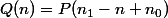 Q(n)=P(n_1-n+n_0)